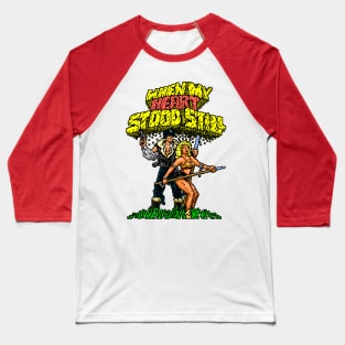 When My Heart Stood Still Valentines 8 Bit Art Baseball T-Shirt